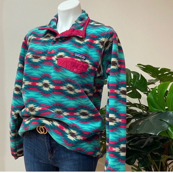 Patagonia Synchilla Boho Aztec Sweater RARE VTG - Picture 14 of 16